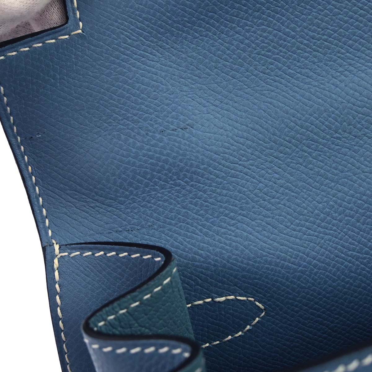 Hermes Blue Jean Epsom Kelly 28 Sellier 2way Shoulder Handbag