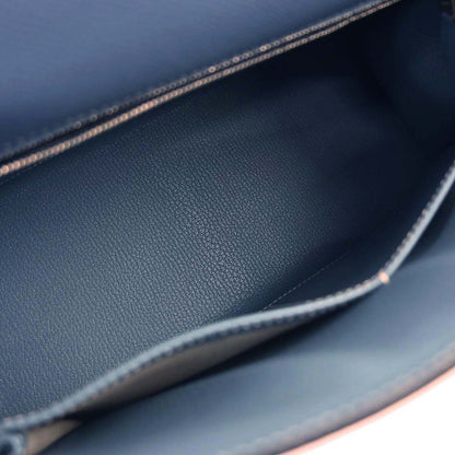 Hermes Blue Jean Epsom Kelly 28 Sellier 2way Shoulder Handbag