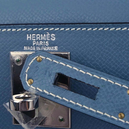 Hermes Blue Jean Epsom Kelly 28 Sellier 2way Shoulder Handbag