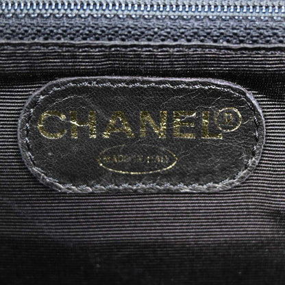Chanel 2000-2002 Black Rattan Wicker Flap Medium Single Flap Shoulder Bag