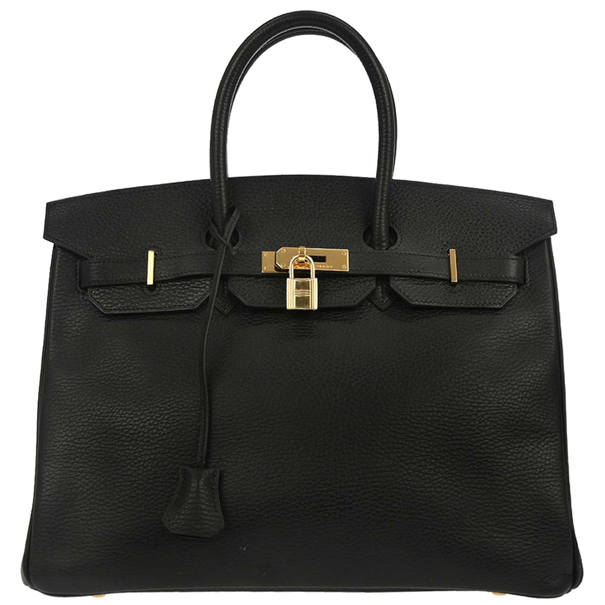 Hermes Black Ardennes Birkin 35 Handbag