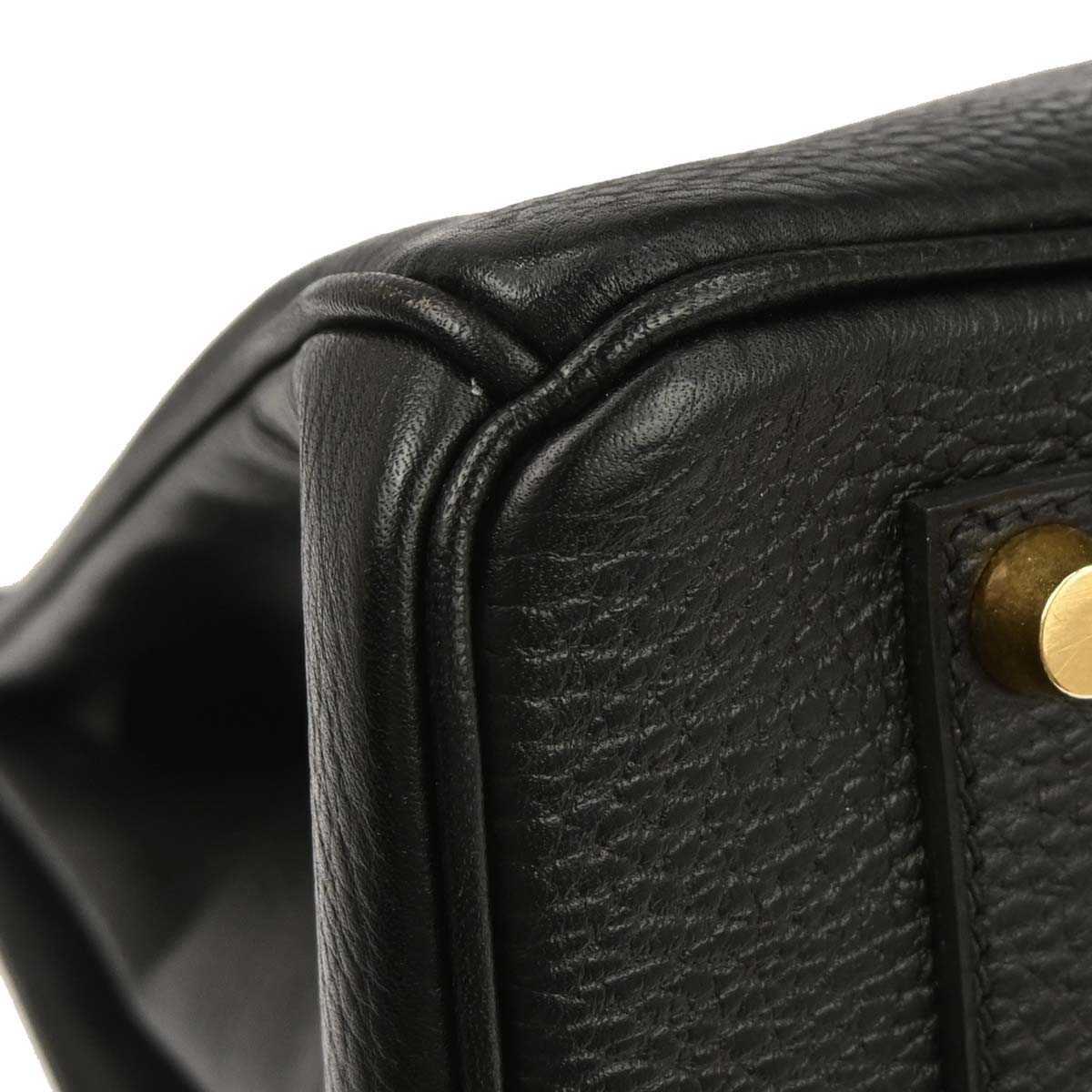 Hermes Black Ardennes Birkin 35 Handbag