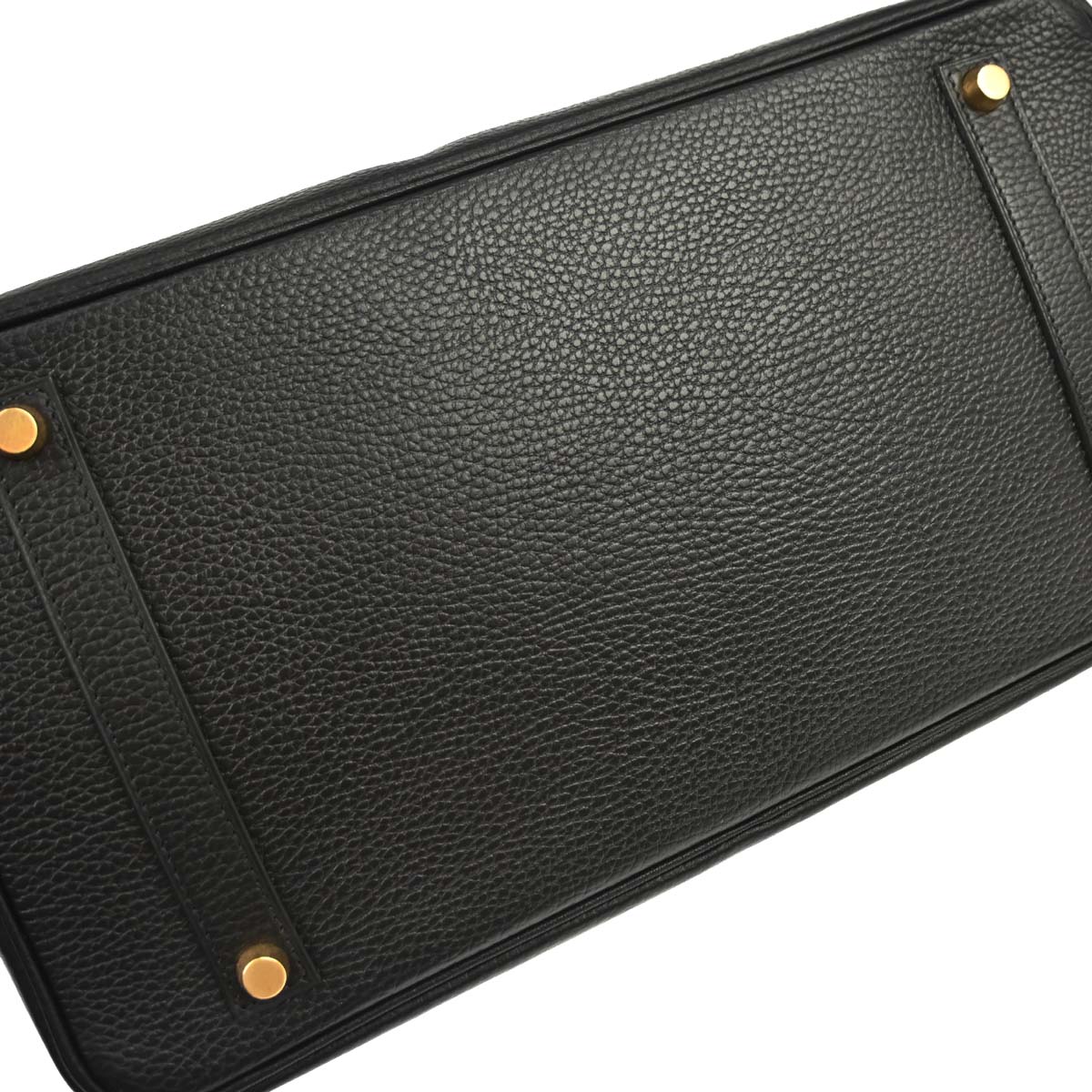 Hermes Black Ardennes Birkin 35 Handbag