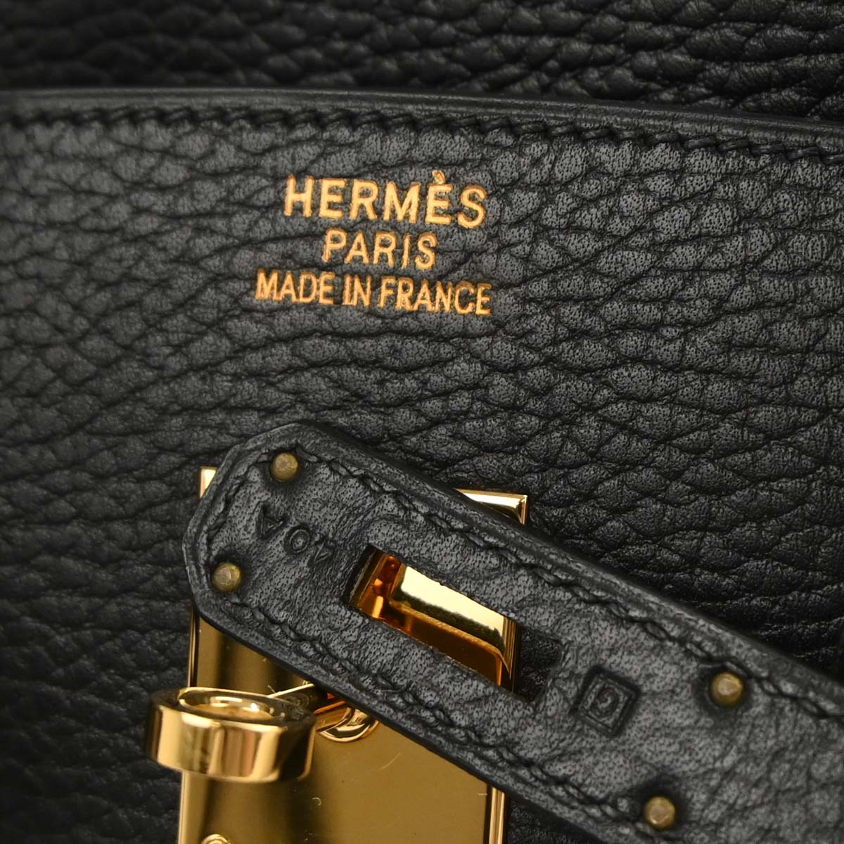 Hermes Black Ardennes Birkin 35 Handbag