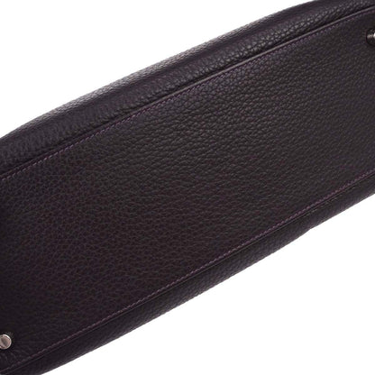 Hermes 2014 Raisin Taurillon Clemence Kelly 32 Retourne 2way Shoulder Handbag