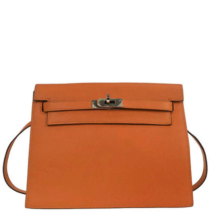 Hermes Orange Swift Kelly Danse 2 5way Bum Clutch Shoulder Bag