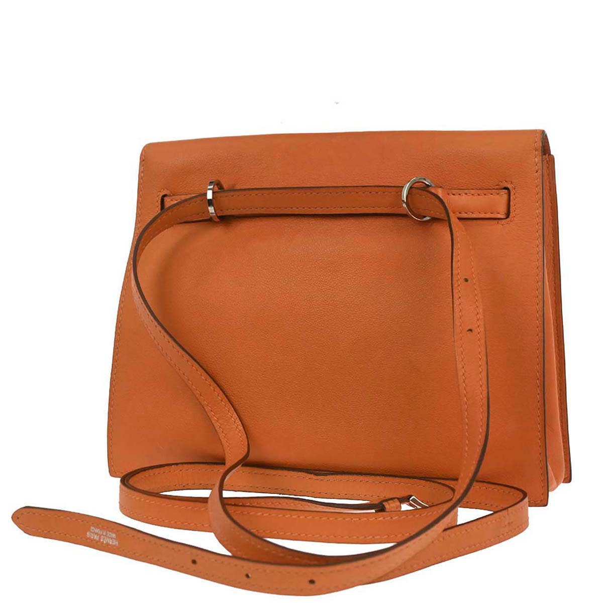 Hermes Orange Swift Kelly Danse 2 5way Bum Clutch Shoulder Bag