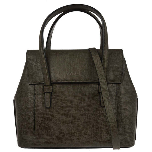 Loewe Khaki Leather 2way Shoulder Handbag