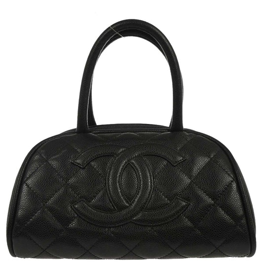 Chanel 2006-2008 Black Caviar Skin Bowling Bag 27