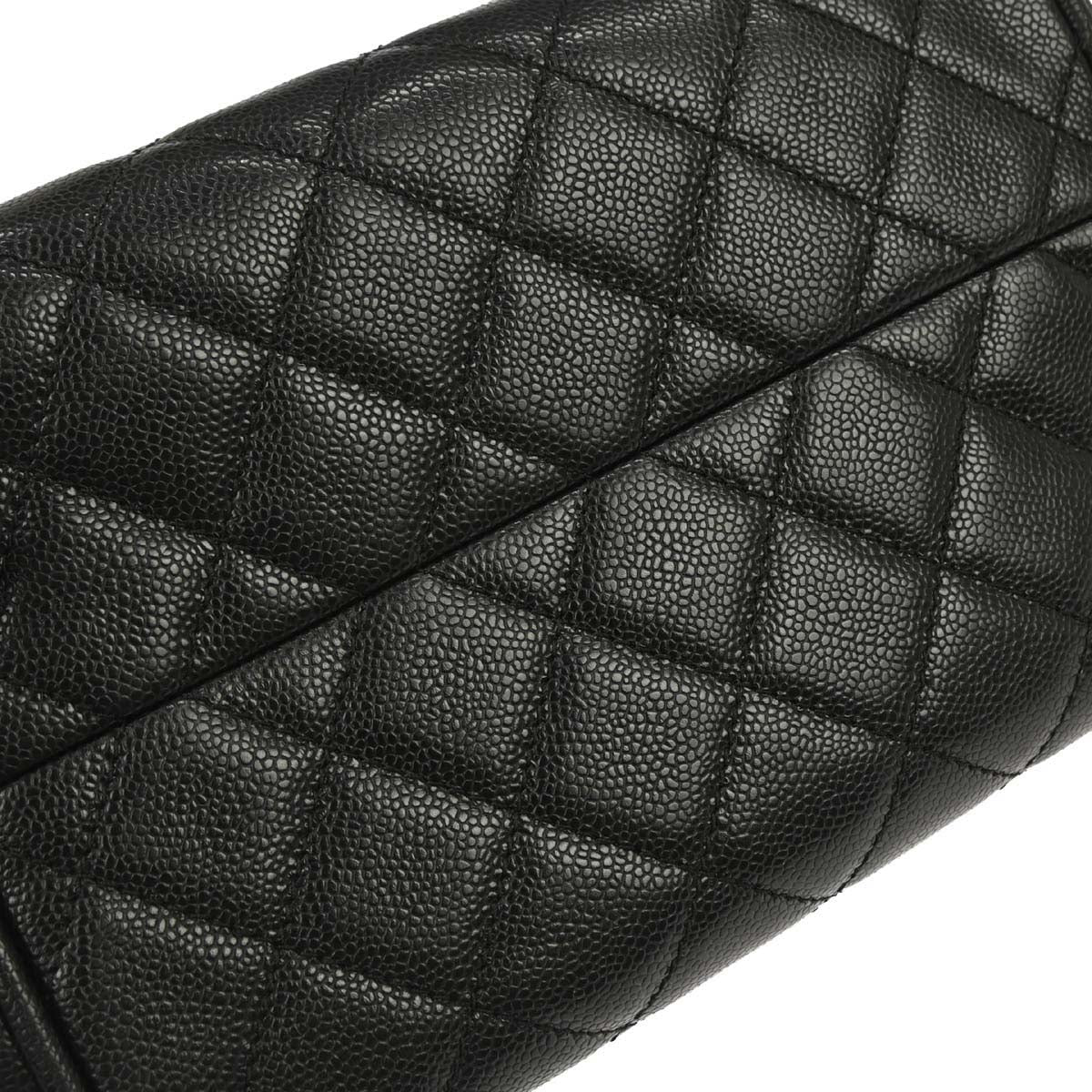 Chanel 2006-2008 Black Caviar Skin Bowling Bag 27