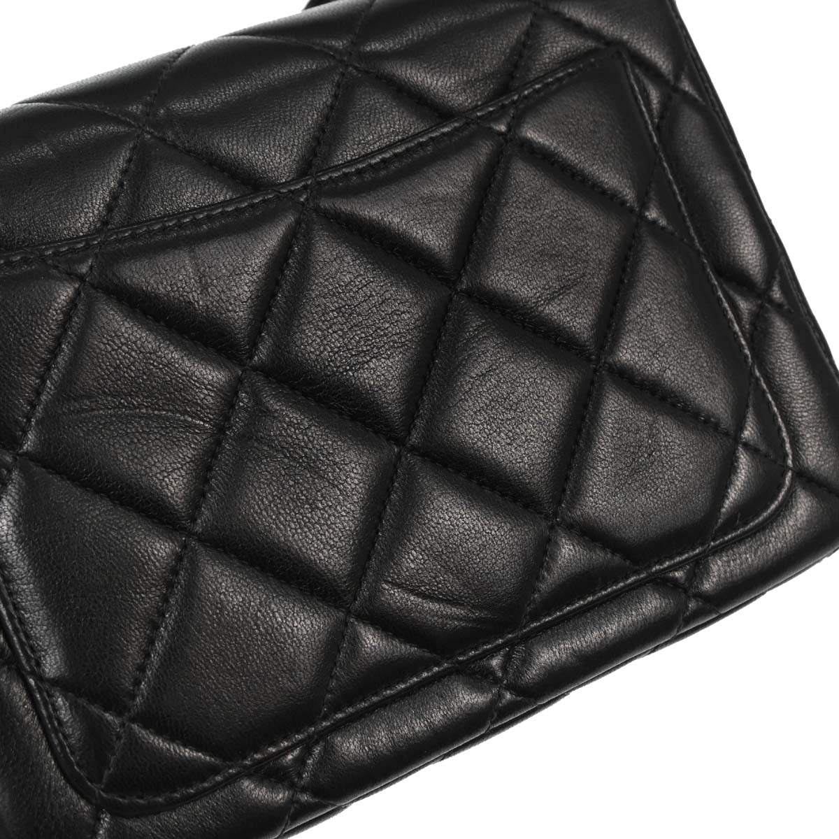 Chanel 1996-1997 Black Lambskin Shoulder Bag