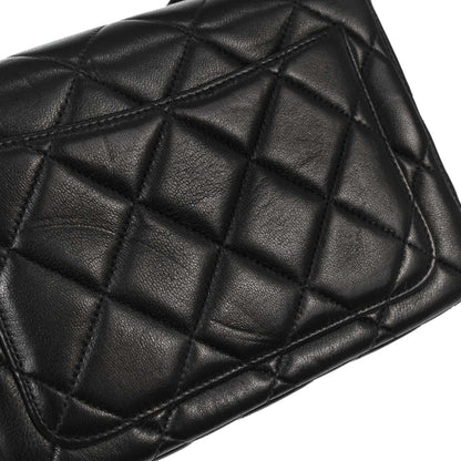 Chanel 1996-1997 Black Lambskin Shoulder Bag