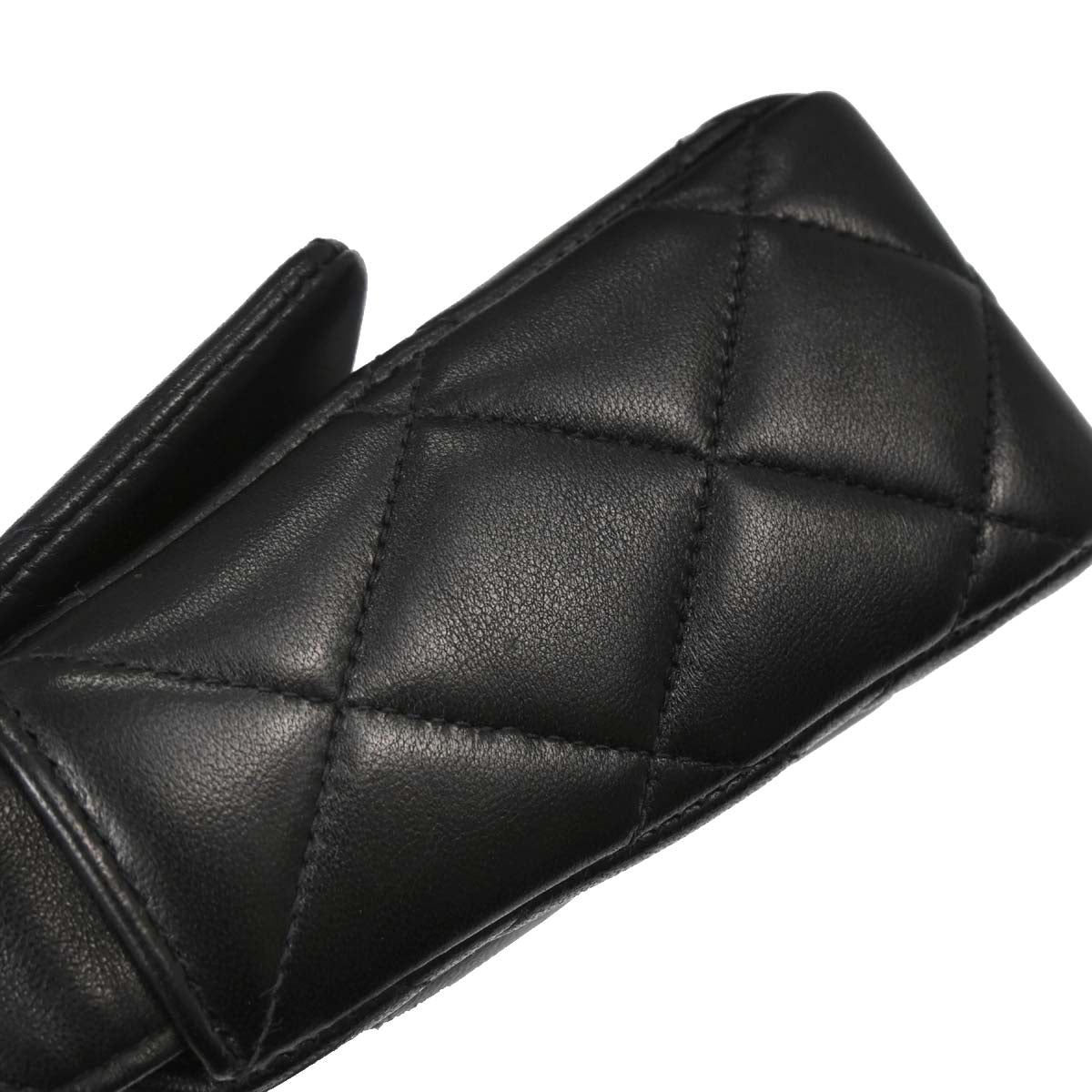 Chanel 1996-1997 Black Lambskin Shoulder Bag