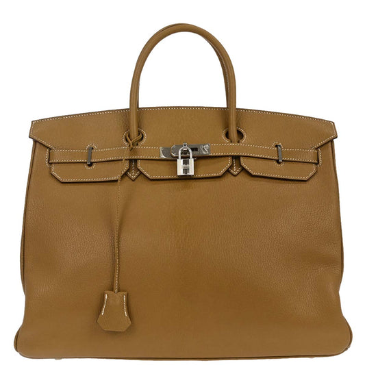 Hermes Beige Chevre Coromandel Birkin 40 Handbag