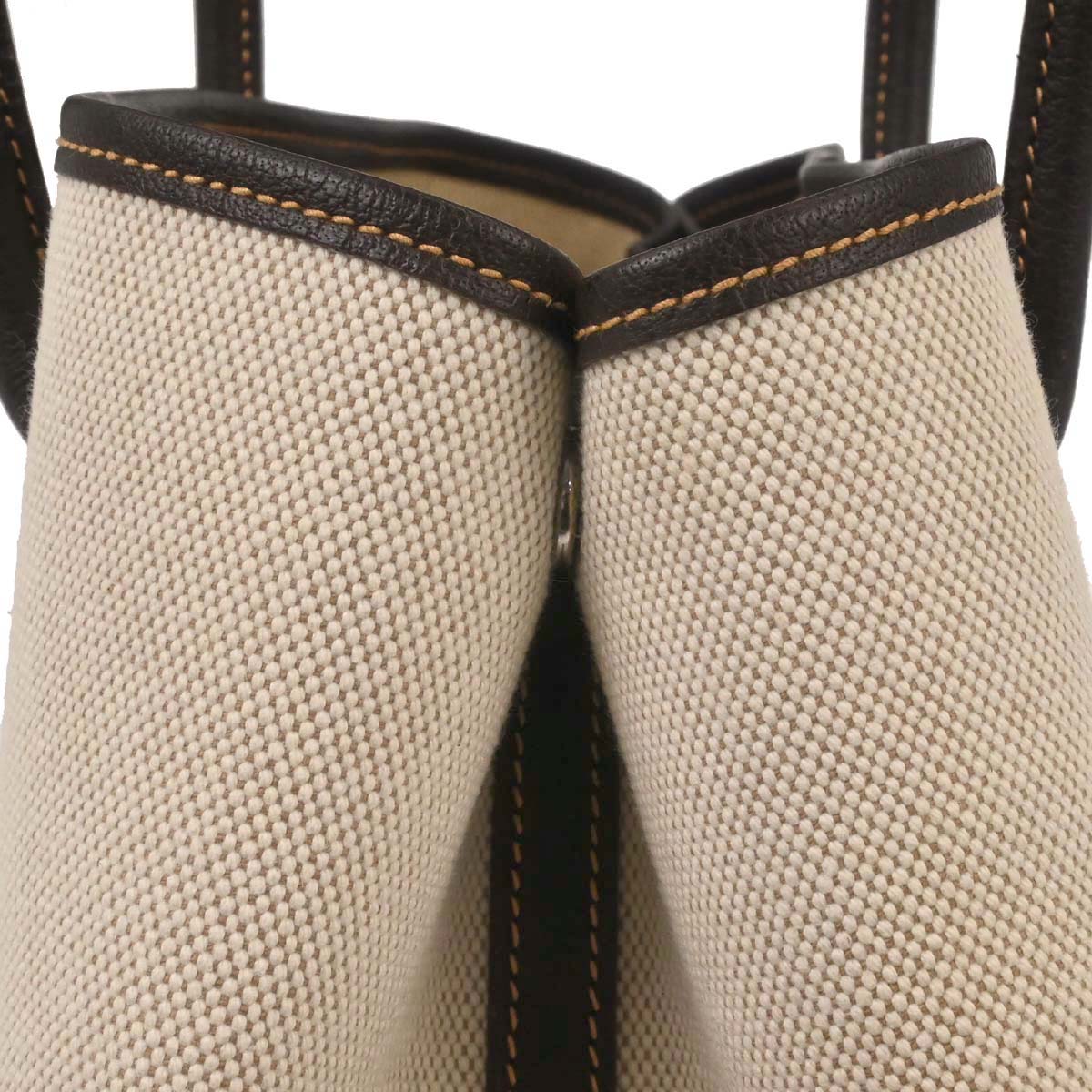 Hermes Beige Toile H Buffalo Garden Party 30 TPM Tote Handbag
