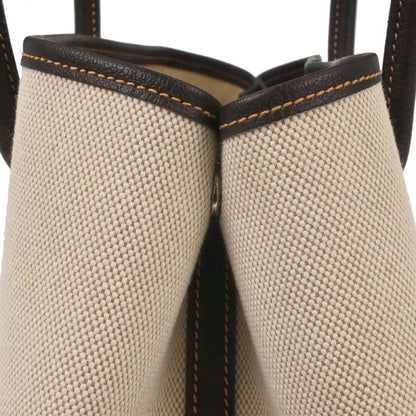 Hermes Beige Toile H Buffalo Garden Party 30 TPM Tote Handbag