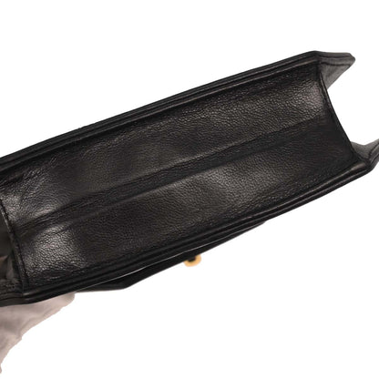 Chanel 1989-1991 Black Lambskin Octagon Shoulder Bag