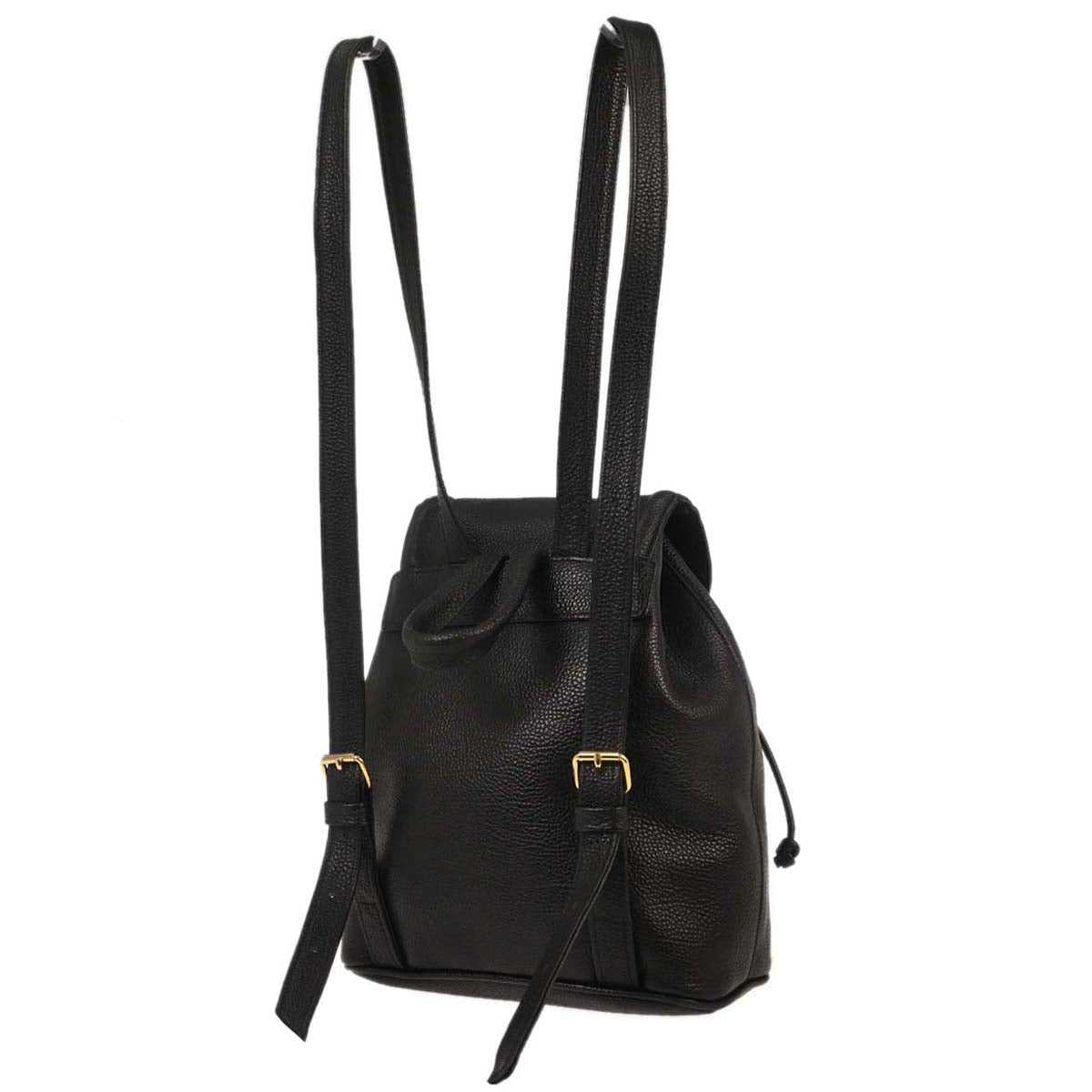 Yves Saint Laurent Black Leather Backpack