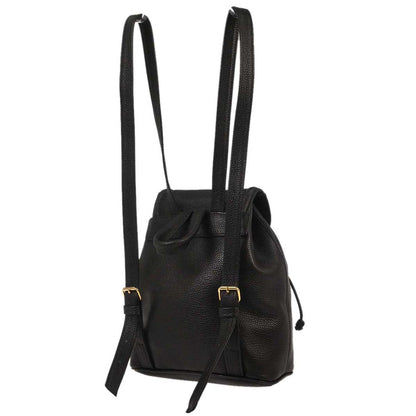 Yves Saint Laurent Black Leather Backpack