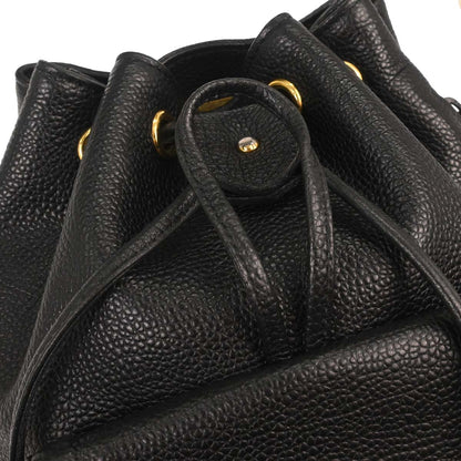 Yves Saint Laurent Black Leather Backpack