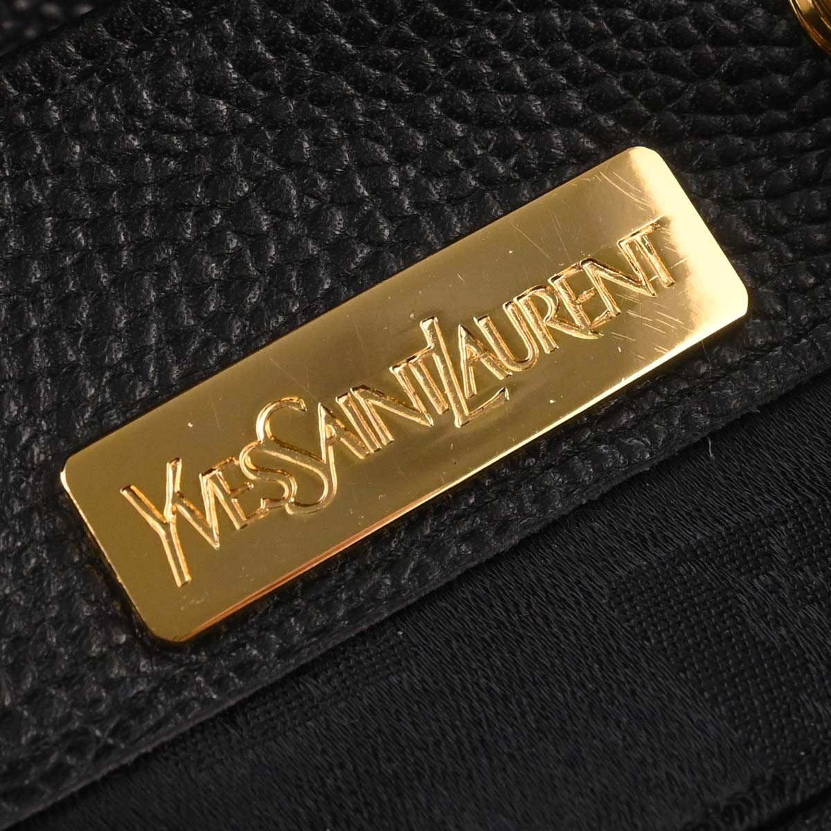 Yves Saint Laurent Black Leather Backpack