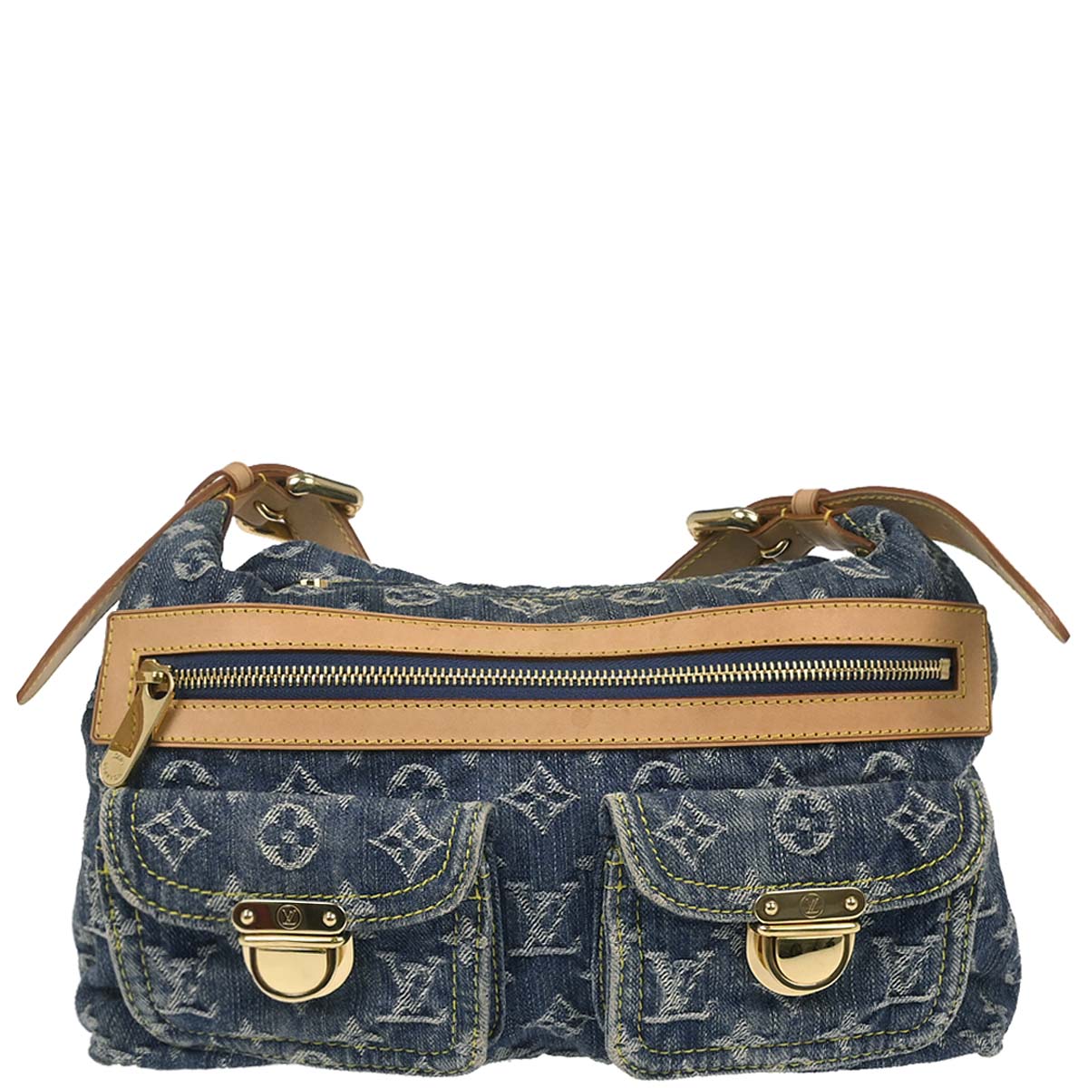 Louis Vuitton Blue Monogram Denim Baggy PM Shoulder Bag M95049