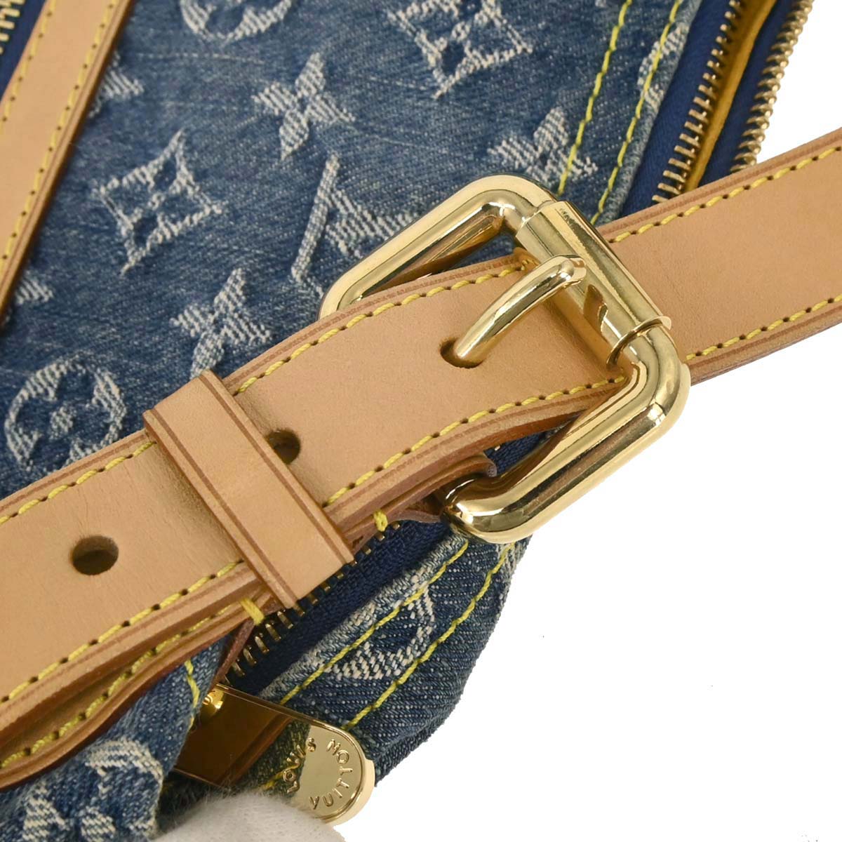 Louis Vuitton 2005 Monogram Denim Baggy GM Shoulder Bag M95048