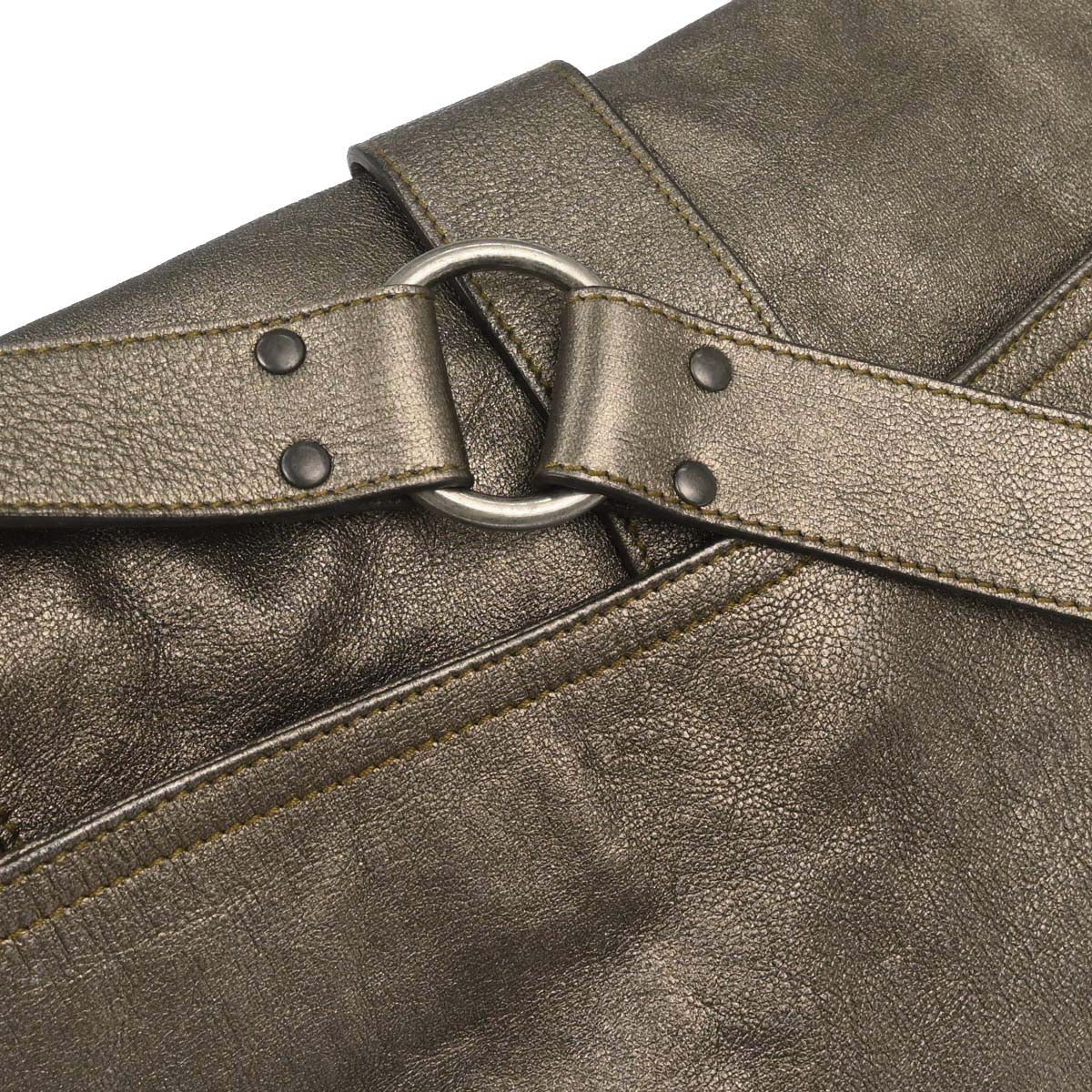 Christian Dior Metallic Bronze Gaucho Shoulder Bag