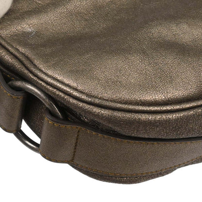 Christian Dior Metallic Bronze Gaucho Shoulder Bag