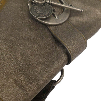 Christian Dior Metallic Bronze Gaucho Shoulder Bag