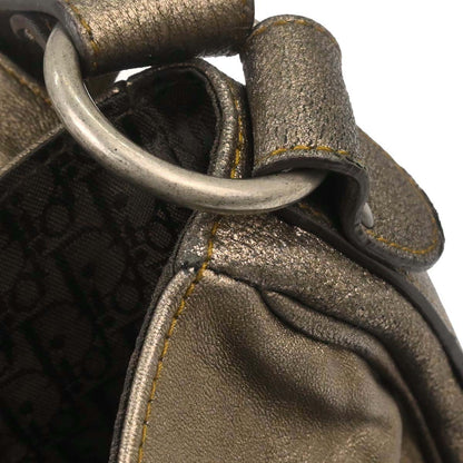 Christian Dior Metallic Bronze Gaucho Shoulder Bag
