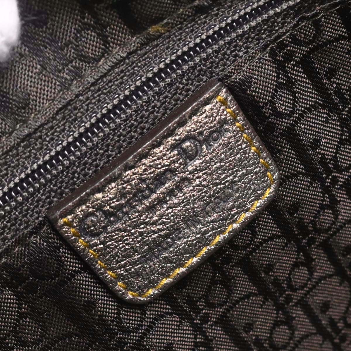 Christian Dior Metallic Bronze Gaucho Shoulder Bag