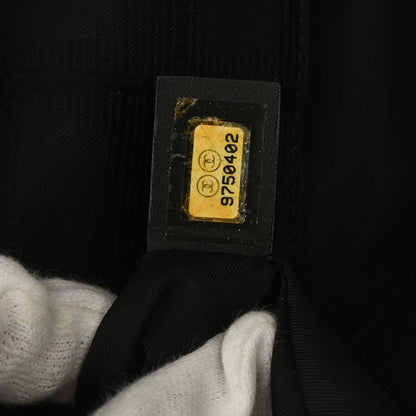 Chanel 2005-2006 Black Jacquard Nylon Travel Line Tote Handbag