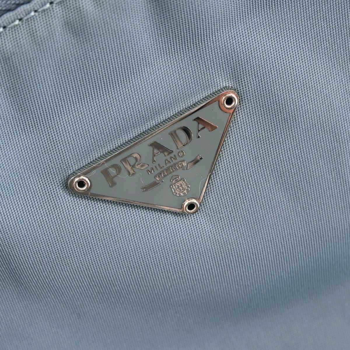Prada Light Blue Nylon Handbag