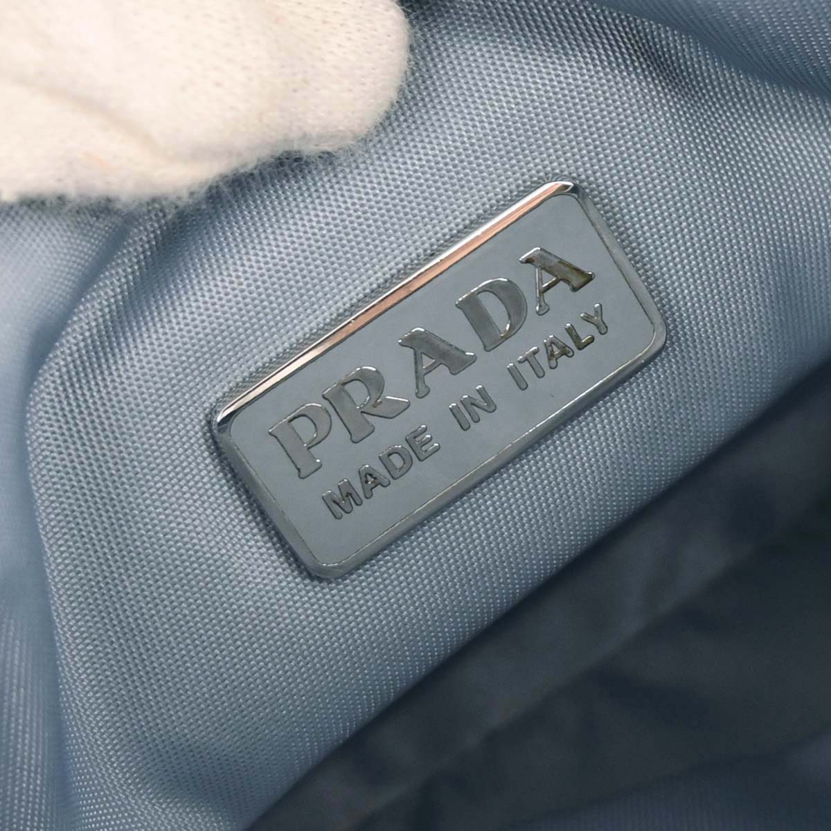 Prada Light Blue Nylon Handbag