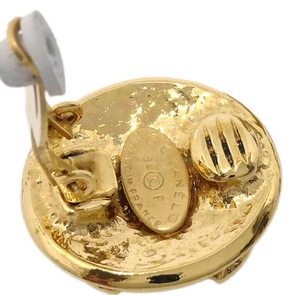 Chanel Button Clip-On Earrings Gold 94P