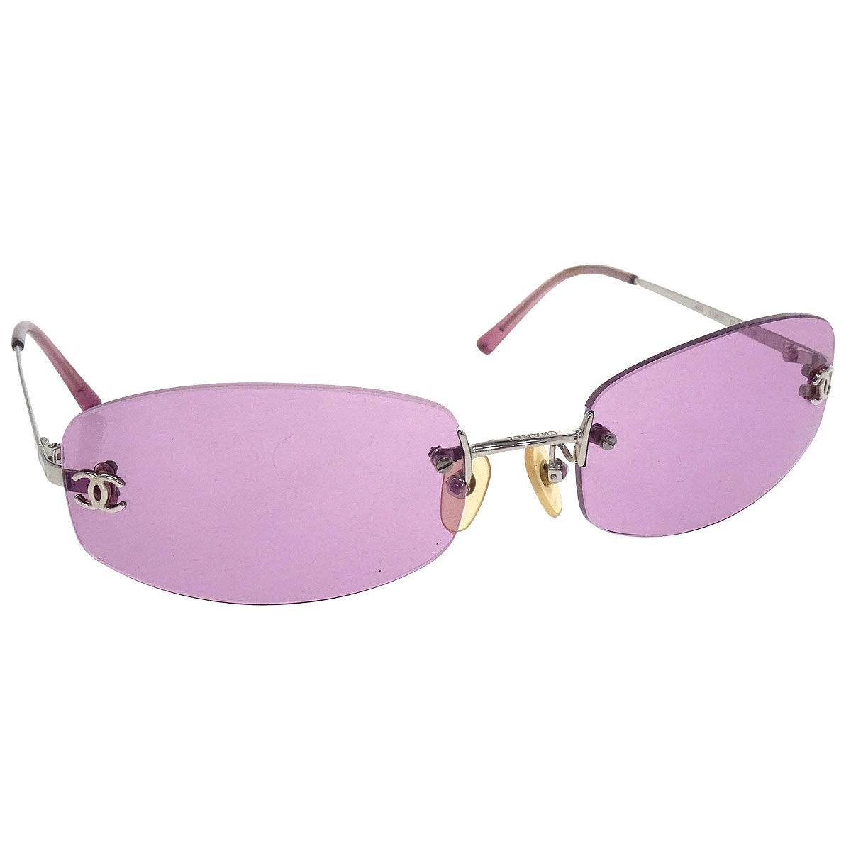 Chanel Sunglasses Eyewear Purple Small Good