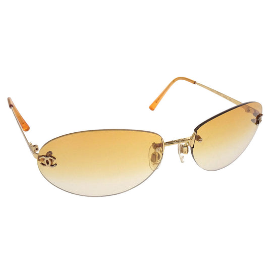 Chanel Sunglasses Eyewear Orange Small Good