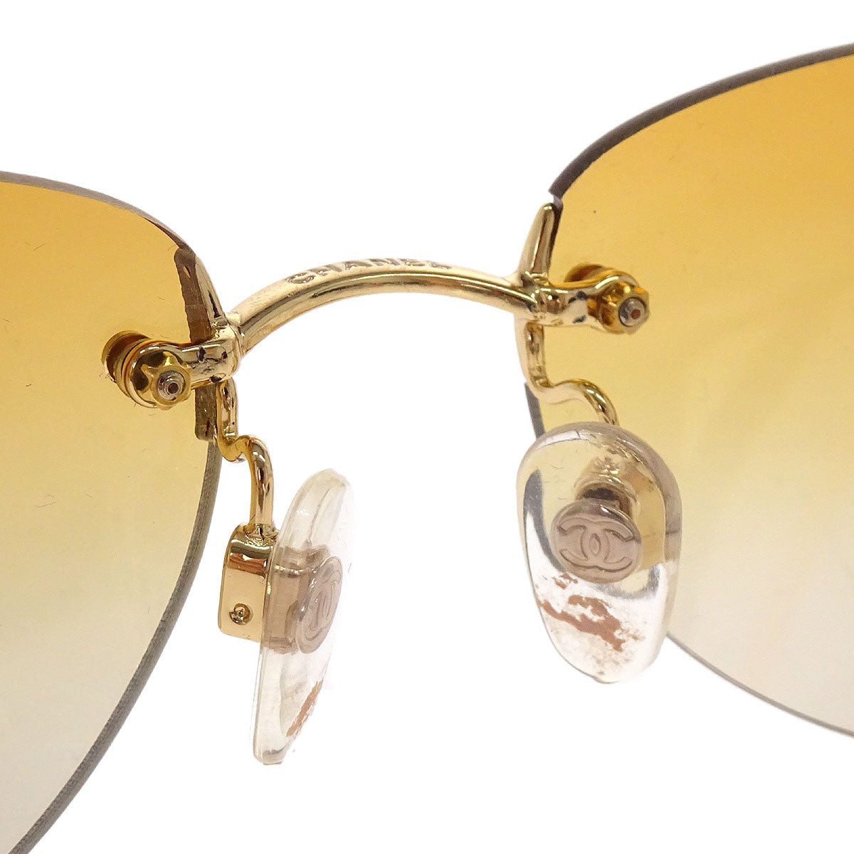 Chanel Sunglasses Eyewear Orange Small Good