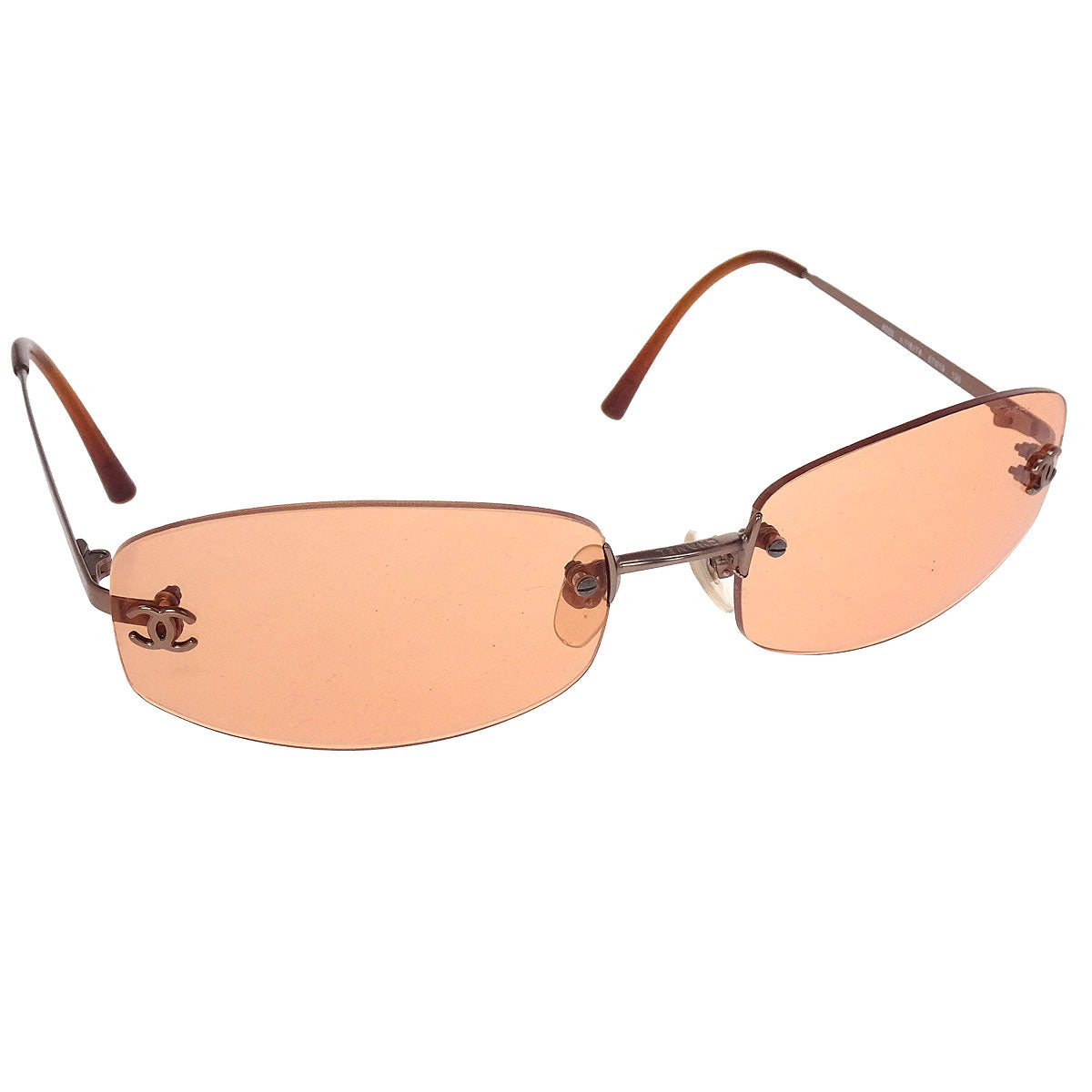 Chanel Sunglasses Eyewear Orange Small Good