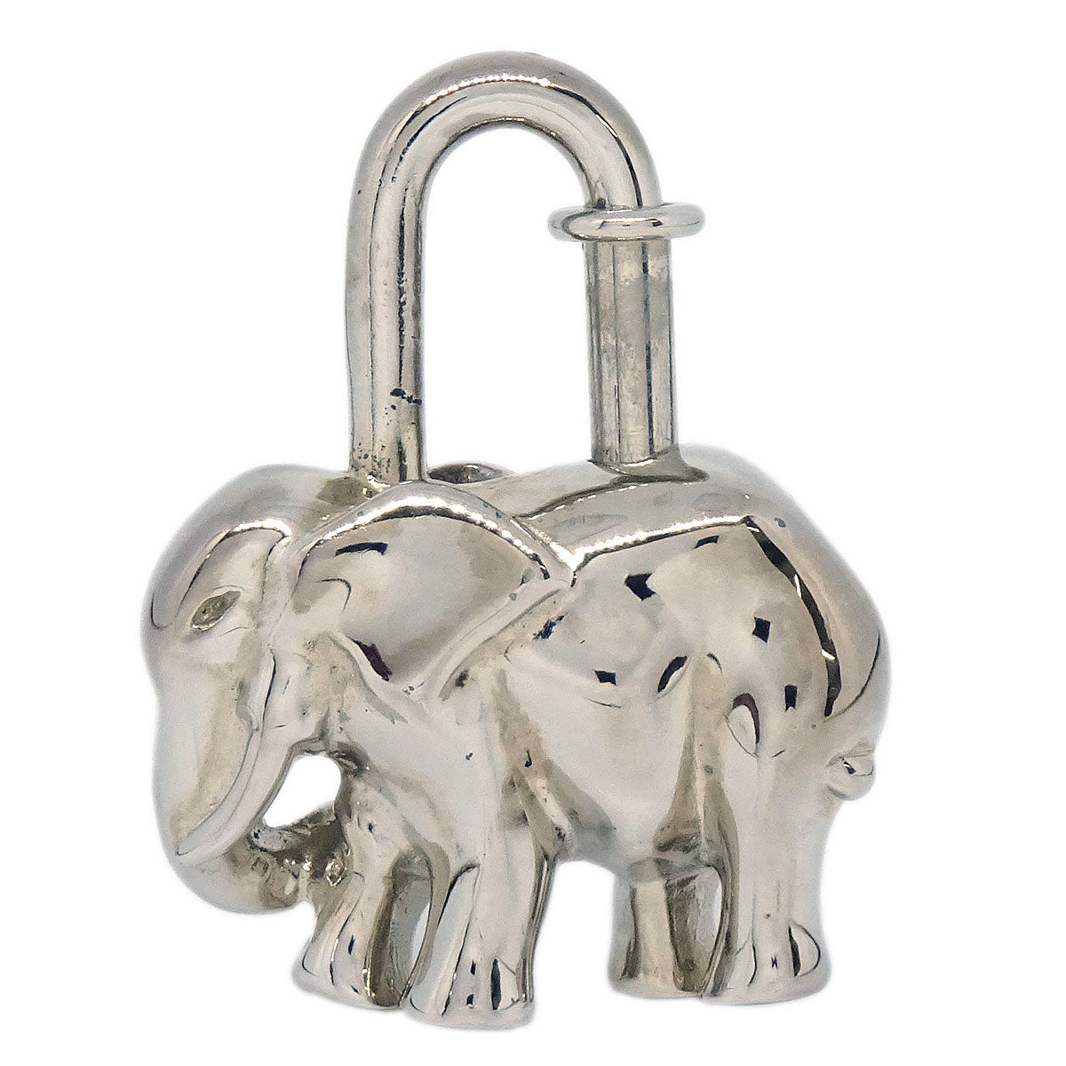 Hermes 1988 Elephant Cadena Silver Small Good