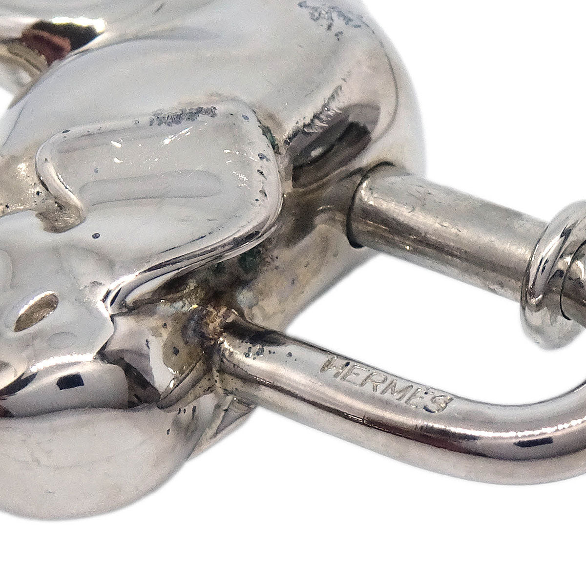 Hermes 1988 Elephant Cadena Silver Small Good
