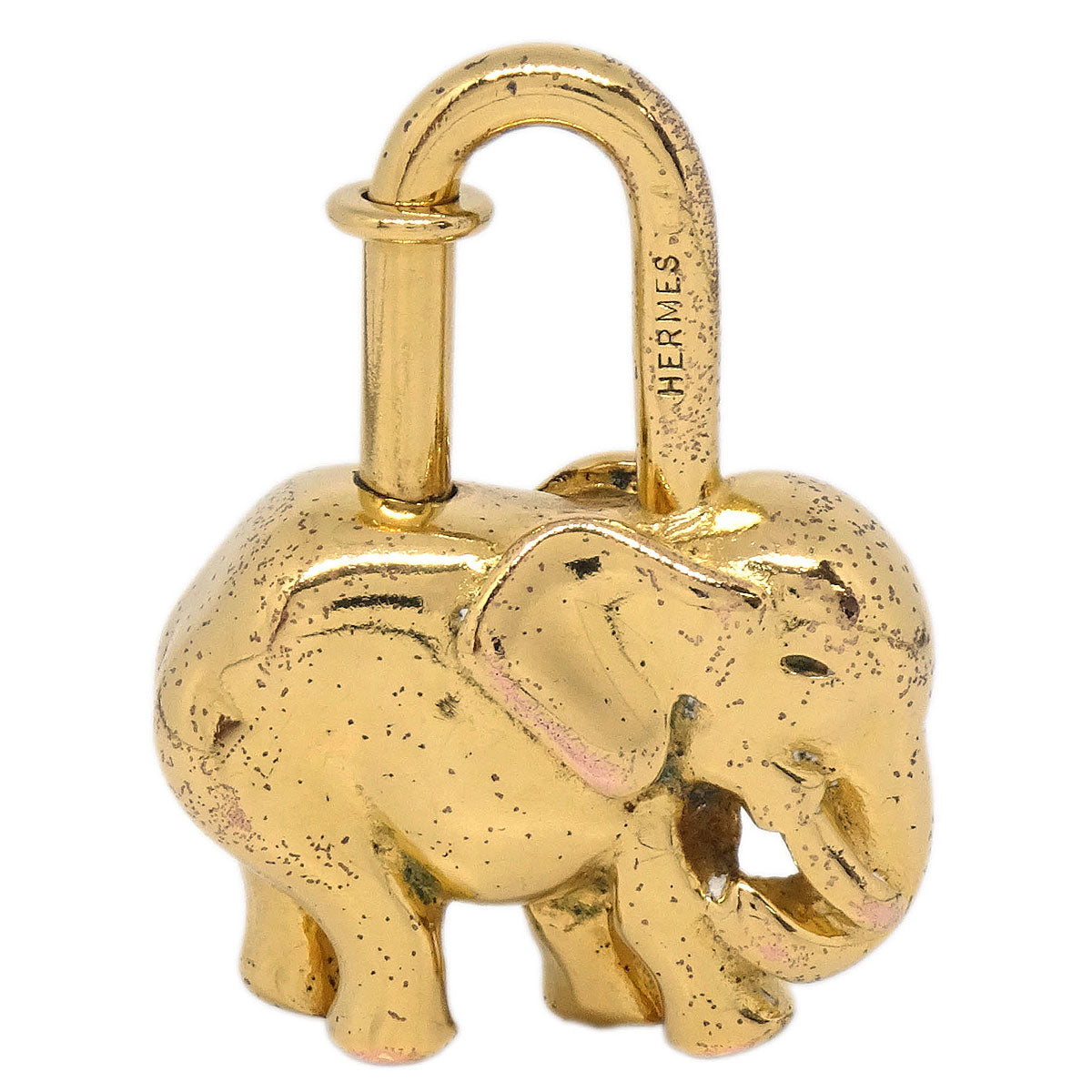 Hermes 1988 Elephant Cadena Gold Small Good