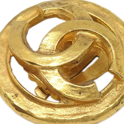 Chanel Button Clip-On Earrings Gold 94P