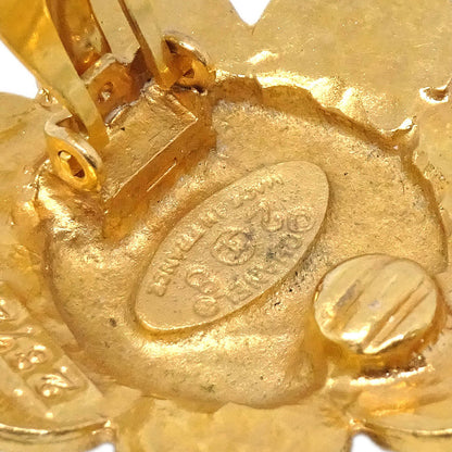 Chanel Flower Clip-On Earrings Gold 2872/28