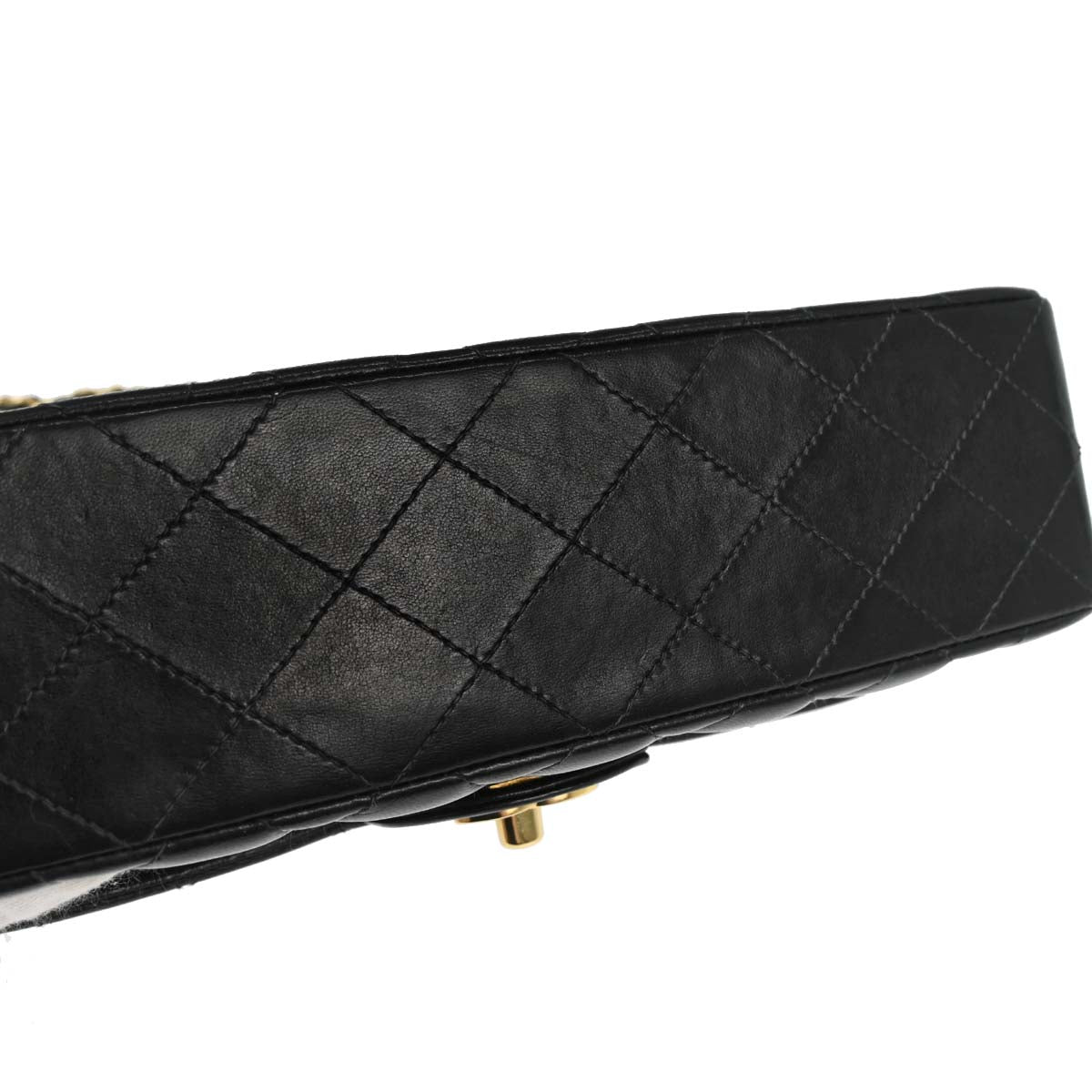 Chanel 2003-2004 Black Lambskin Small Classic Double Flap Shoulder Bag