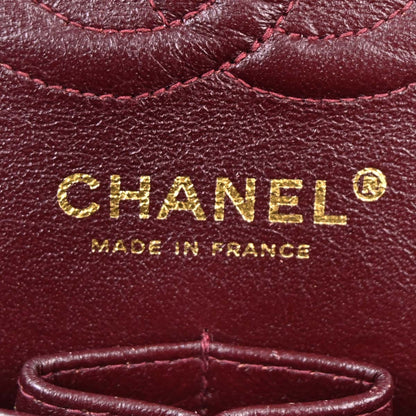 Chanel 2003-2004 Black Lambskin Small Classic Double Flap Shoulder Bag