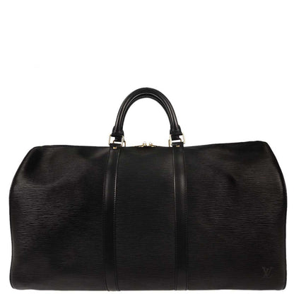 Louis Vuitton 2001 Black Epi Keepall 50 Travel Handbag M42962