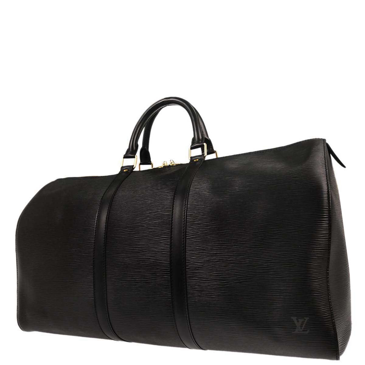 Louis Vuitton 2001 Black Epi Keepall 50 Travel Handbag M42962
