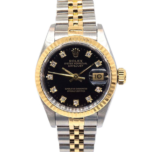 Rolex Oyster Perpetual Datejust 26mm Ref.69173G Watch SS 18KYG Diamond